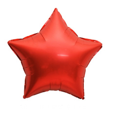 Шар (18"/46 см) Звезда, Сатин, Красный, 1 шт.